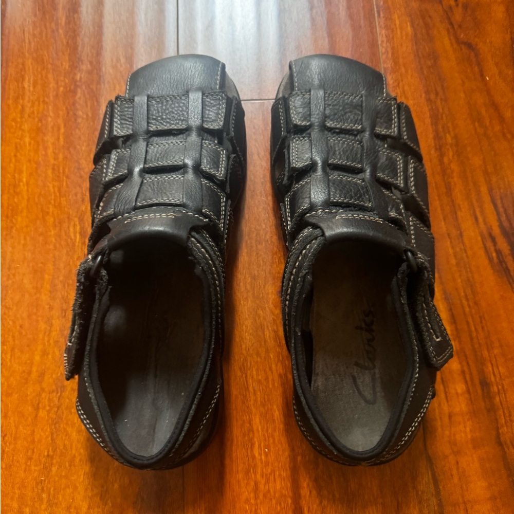 Clark’s Fisherman Sandals Men Leather Healthy Walking View 4